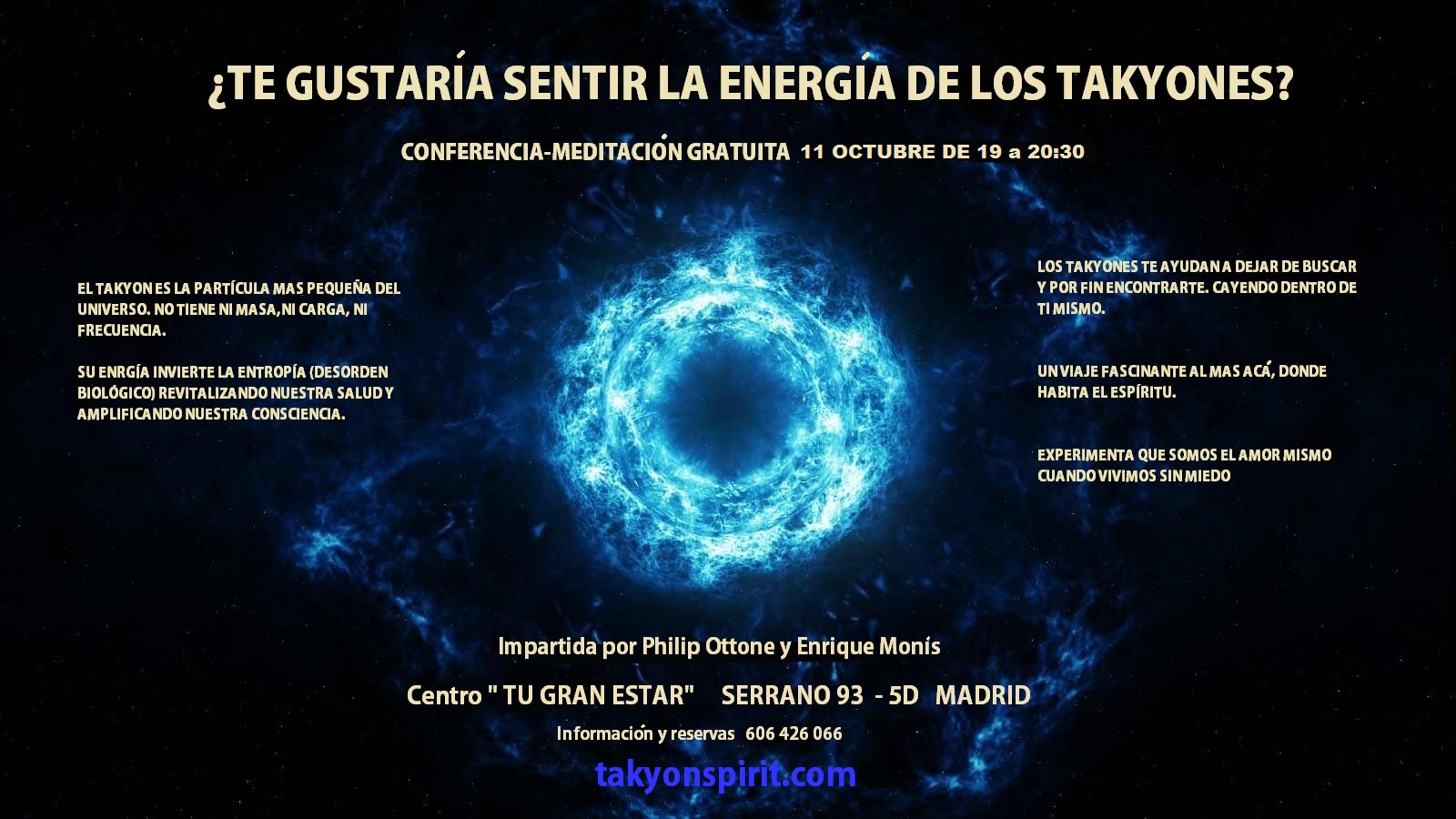 Energía Takyon Conferencia 22 junio